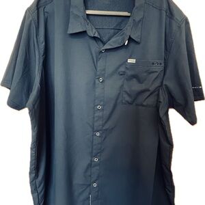 Columbia Navy Blue PFG® Slack Tide™ Camp Short-Sleeve Shirt